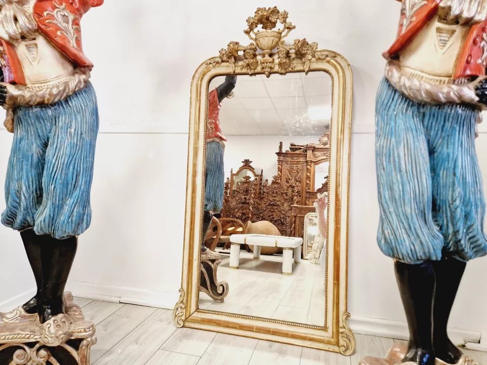 Miroir ancien français du XIXe siècle, style Louis XV-photo-5