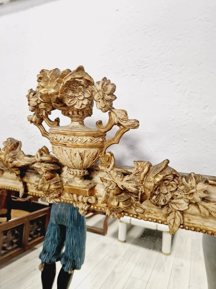 Miroir ancien français du XIXe siècle, style Louis XV-photo-7