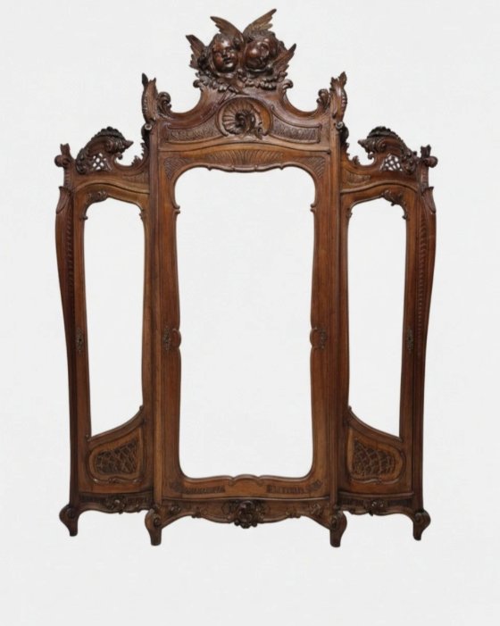 Ensemble de chambre italien Art déco ancien – Mobilier style château-photo-3
