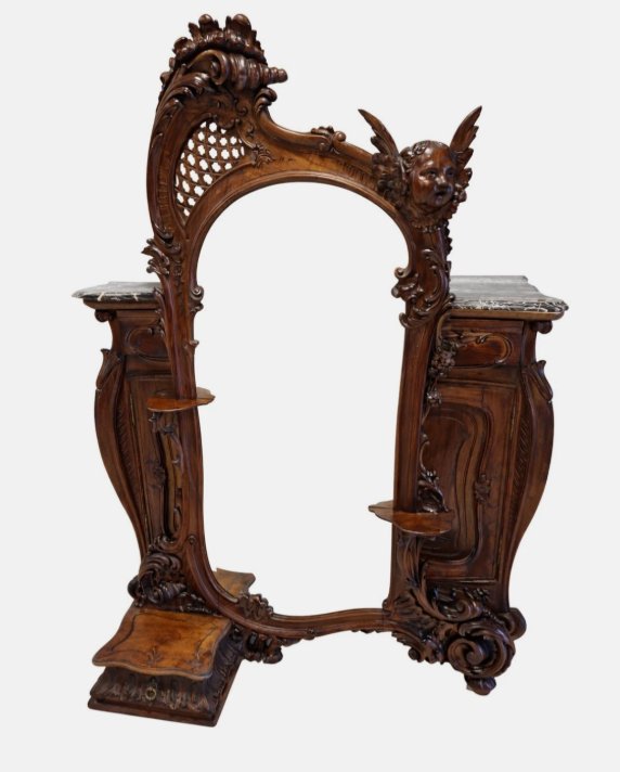 Ensemble de chambre italien Art déco ancien – Mobilier style château-photo-1