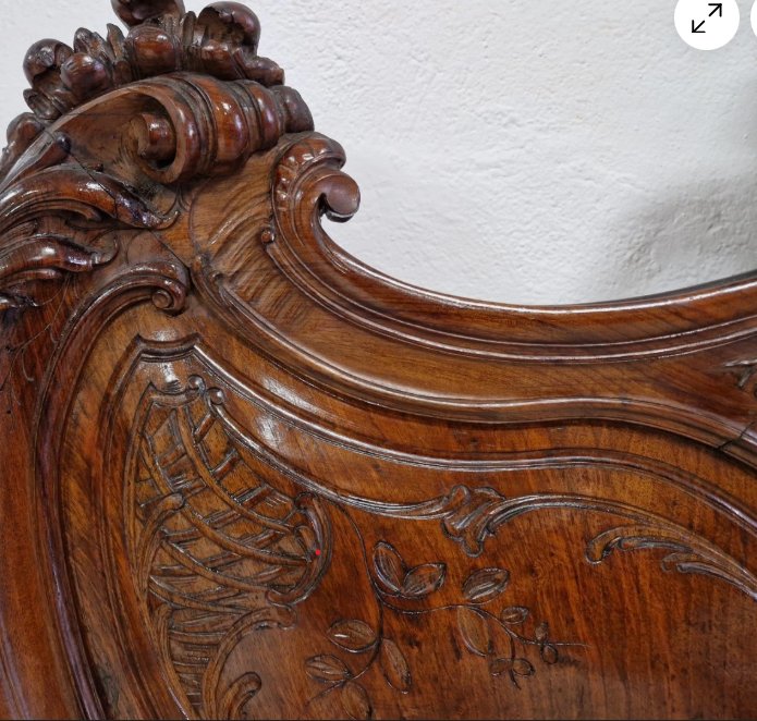 Ensemble de chambre italien Art déco ancien – Mobilier style château-photo-2