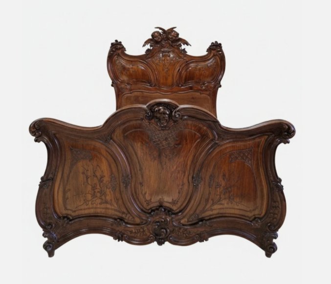 Ensemble de chambre italien Art déco ancien – Mobilier style château-photo-5