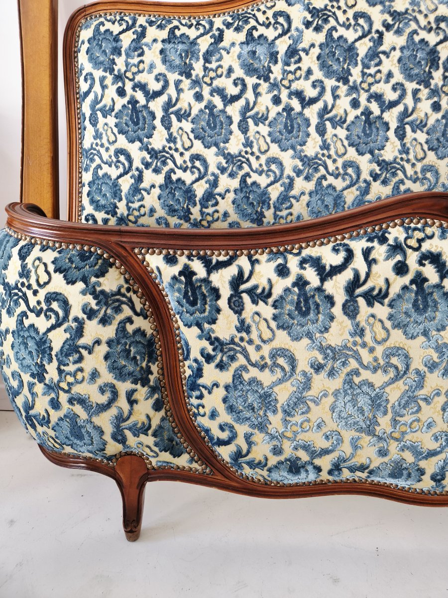 Louis XV-style Demi-corbeille Bed, King Size-photo-4