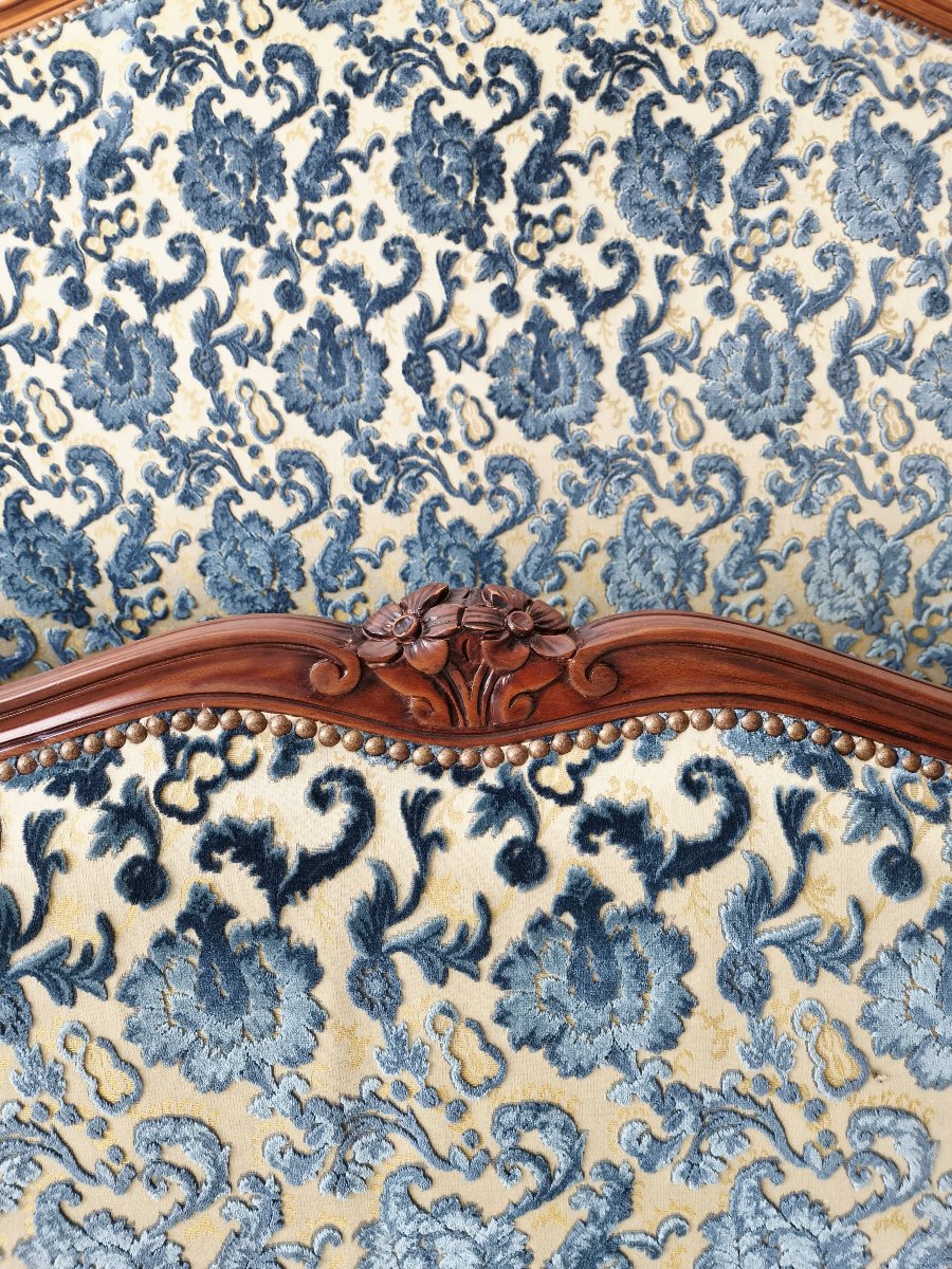 Louis XV-style Demi-corbeille Bed, King Size-photo-1