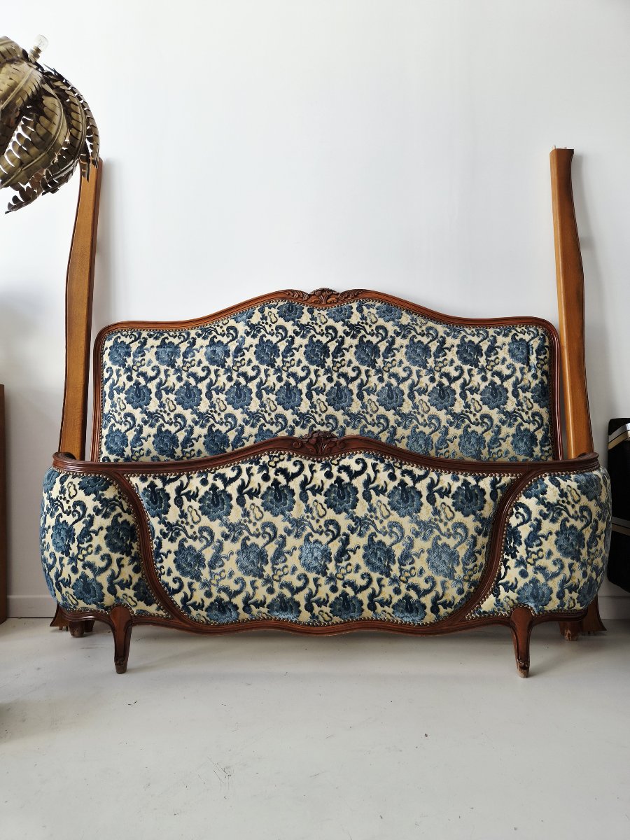 Louis XV-style Demi-corbeille Bed, King Size-photo-2