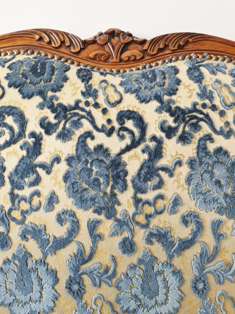 Louis XV-style Demi-corbeille Bed, King Size-photo-3
