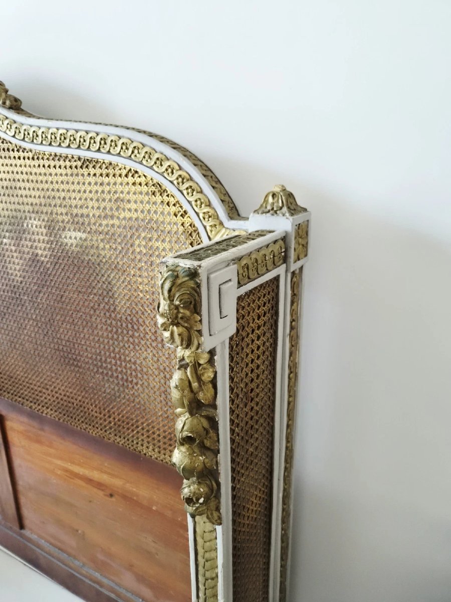 Antique French Wicker Bed In The Louis XVI Style – 19th Century-photo-1
