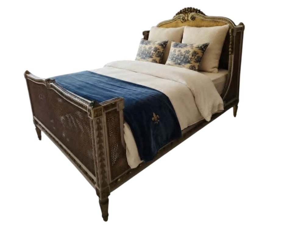 Antique French Wicker Bed In The Louis XVI Style – 19th Century