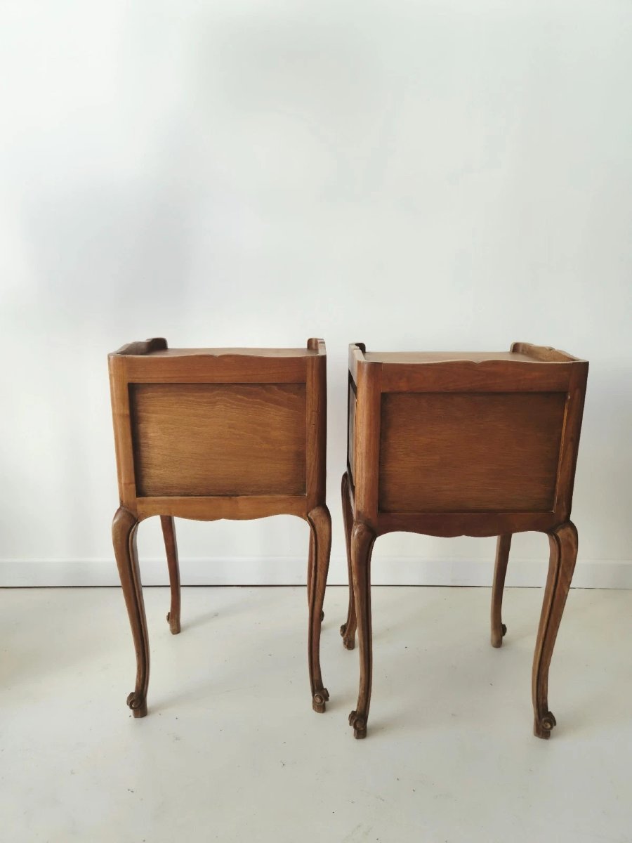 Pair Of Vintage Louis XV-style (french Provincial) Nightstands-photo-3
