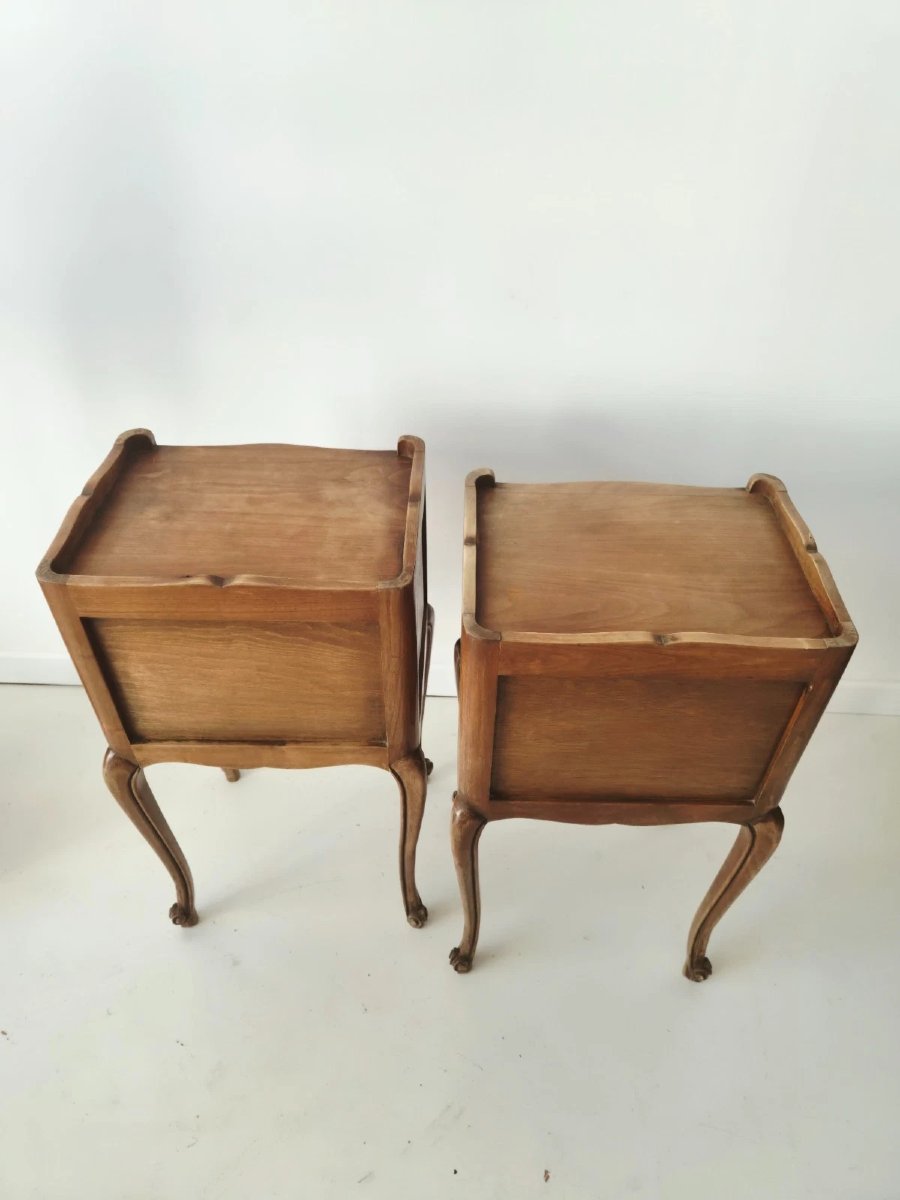 Pair Of Vintage Louis XV-style (french Provincial) Nightstands-photo-4