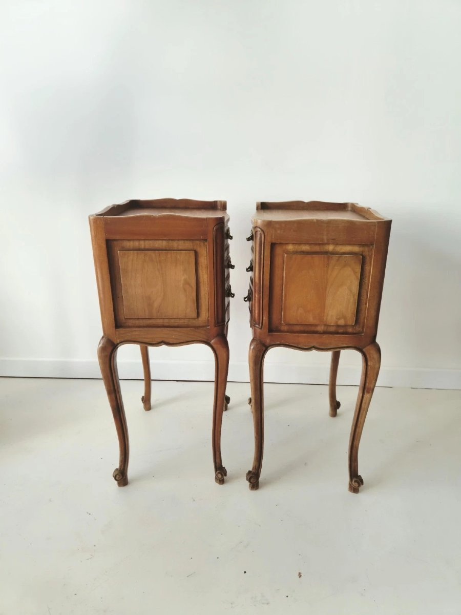 Pair Of Vintage Louis XV-style (french Provincial) Nightstands-photo-5