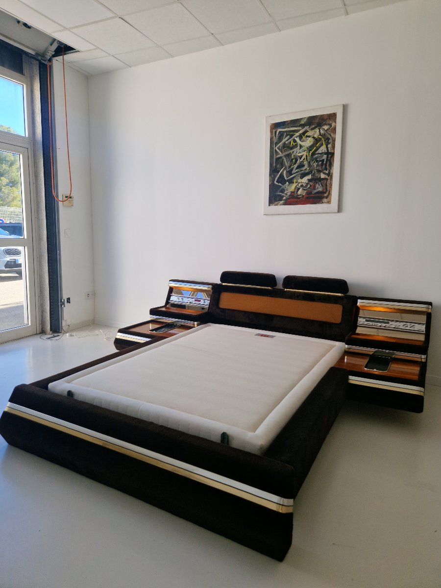 Vintage Platform Bed From The 1970s, Space Age Style, Designed By Fratelli Proserpio-photo-2
