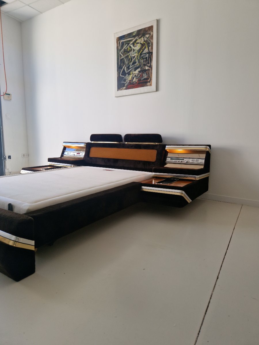 Vintage Platform Bed From The 1970s, Space Age Style, Designed By Fratelli Proserpio-photo-3