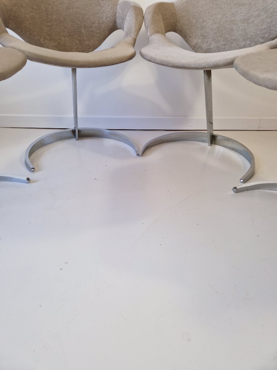 Boris Tabacoff Cantilever Dining Or Living Room Chairs, Sphinx Model-photo-2
