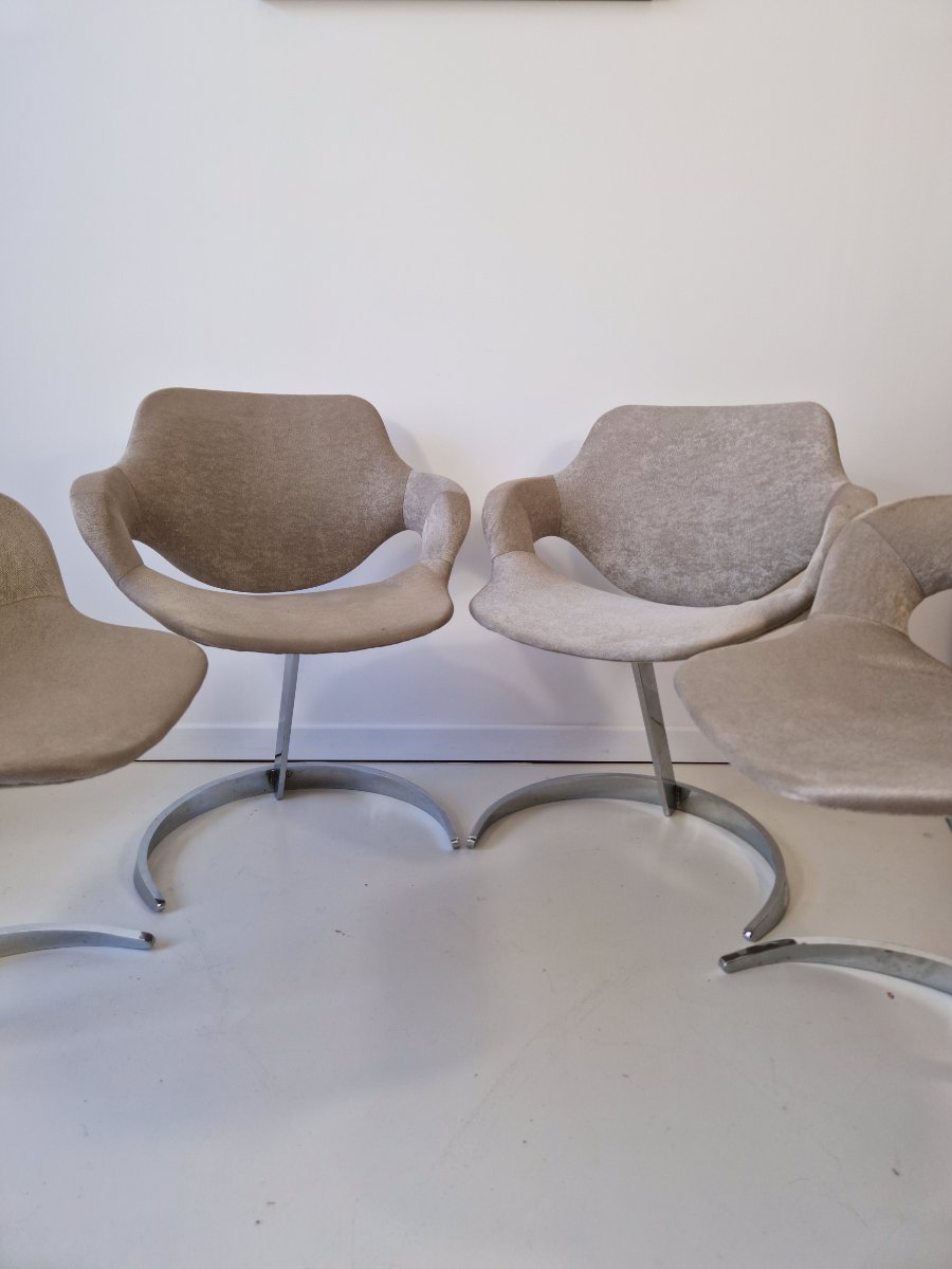 Boris Tabacoff Cantilever Dining Or Living Room Chairs, Sphinx Model-photo-1