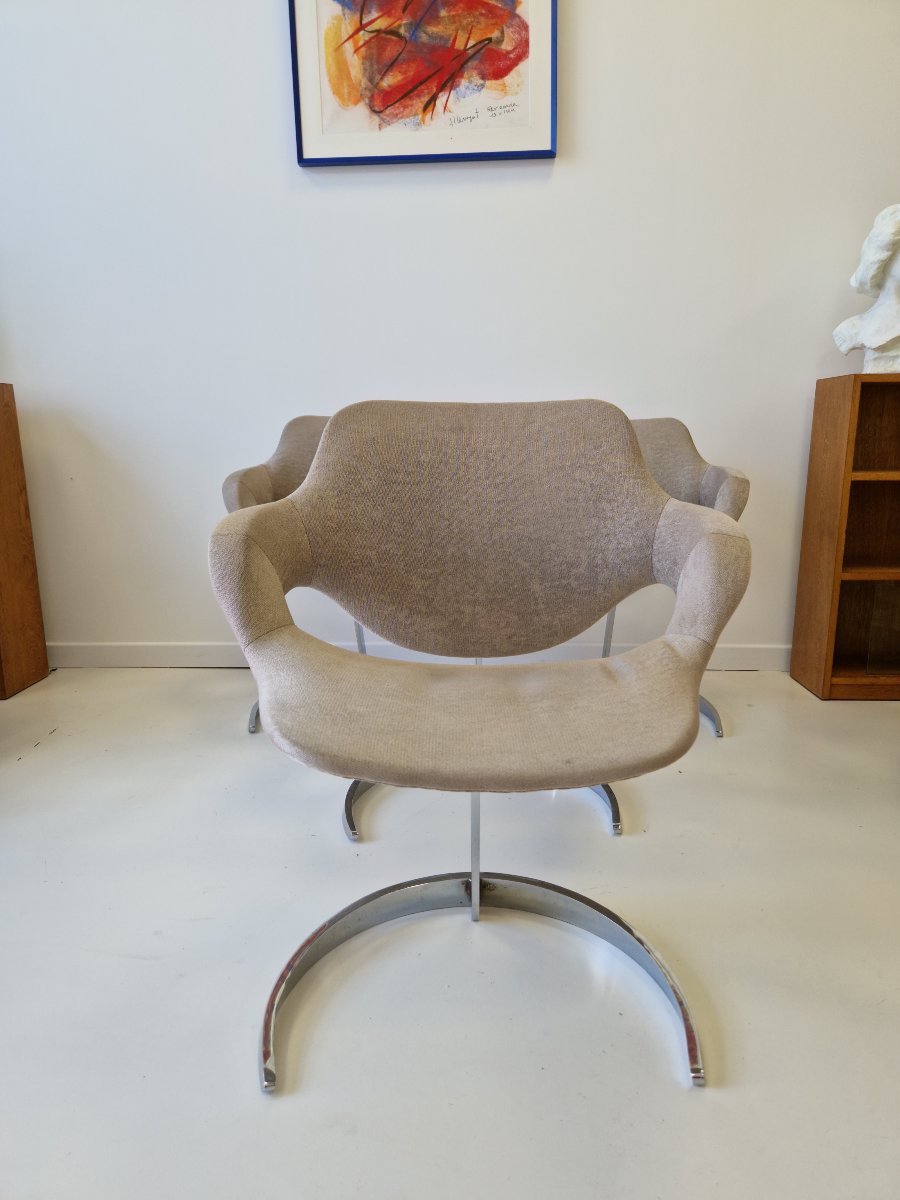 Boris Tabacoff Cantilever Dining Or Living Room Chairs, Sphinx Model-photo-5