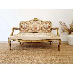 Canapé de style Louis XV antique