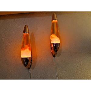 Pair Of Larva Vintage Style Wall Lamps