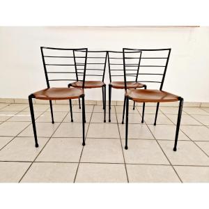 4 Staples Ladderax Dining Chairs