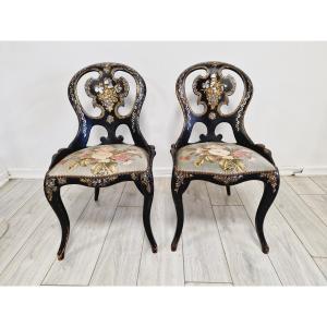Pair Of Antique French Napoleon Chairs