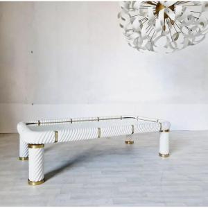 Vintage Tommaso Barbi Coffee Table Hollywood Regency