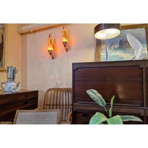 Pair Of Vintage Style Larva Wall Lights