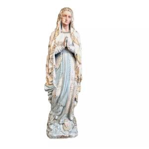 Statue religieuse antique grandeur nature Marie de Lourdes