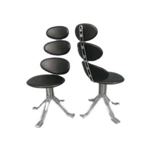 Pair Of Vintage Corona-style Chairs, Attributed To Paul Volter