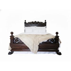 Antique Italian Renaissance-style King-size Bed