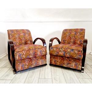 Pair Of Art Deco Armchairs