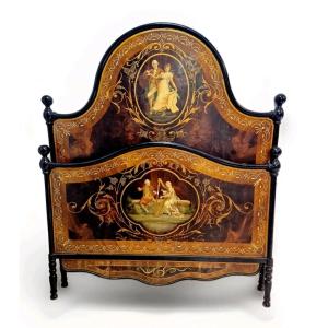 Antique Italian Napoleon III Double Bed 