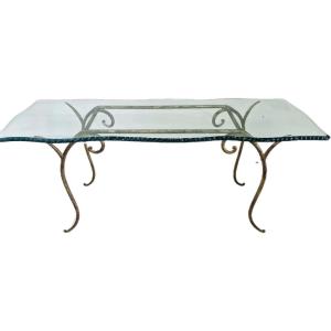 Vintage Console In Glass And Metal