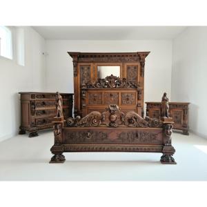 Antique Italian Renaissance Bedroom Set