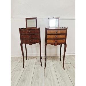 Antique French Louis XV Style Bedside Tables