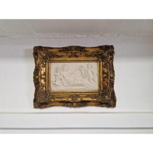 19th-century Bas-relief In A Gilded Rococo Frame