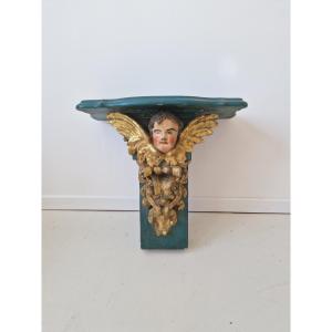 Antique Church Console, 19th-century Religious Sculpture