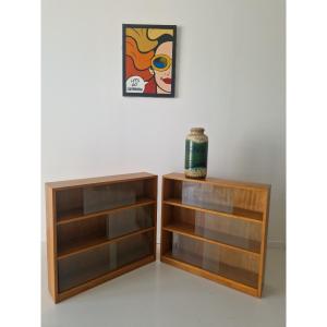 Paire de bibliothèques G-Plan du milieu du siècle