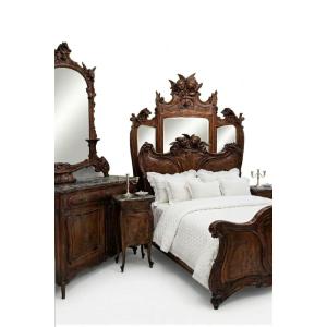 Antique Italian Art Deco Bedroom Set – Castle-style Furniture