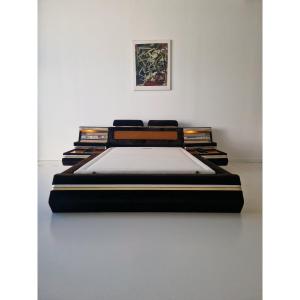 Vintage Platform Bed From The 1970s, Space Age Style, Designed By Fratelli Proserpio