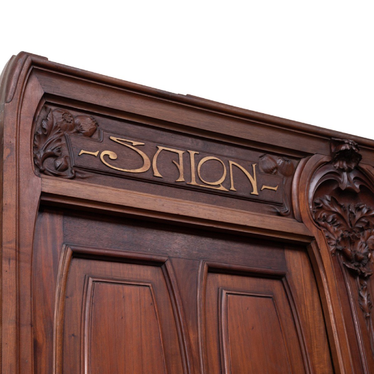 Art Nouveau Mahogany Paneling, 20th Century-photo-5