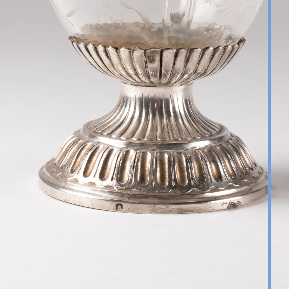 Aiguière de style Louis XV en cristal taillé et argent ciselé, XIXe-photo-6