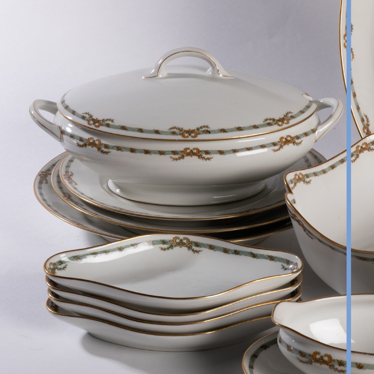 A.Hache et Compagnie, service de table en porcelaine, XXe-photo-4