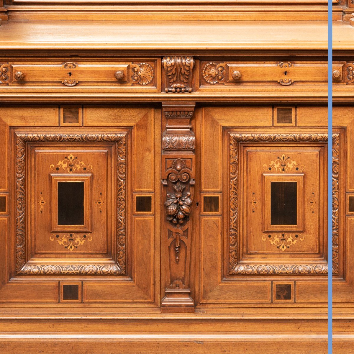 Dans le go&ucirc;t de Henri Auguste Fourdinois (1830 -1907), spectaculaire meuble credence, XIXe-photo-1