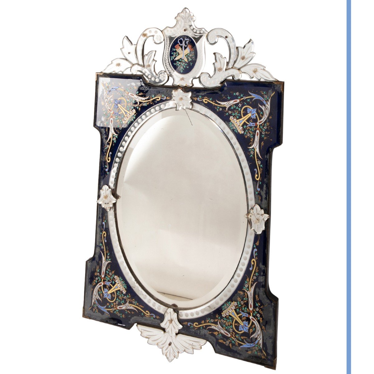 Miroir en verre de Venise, Murano, fin XIXe-photo-2