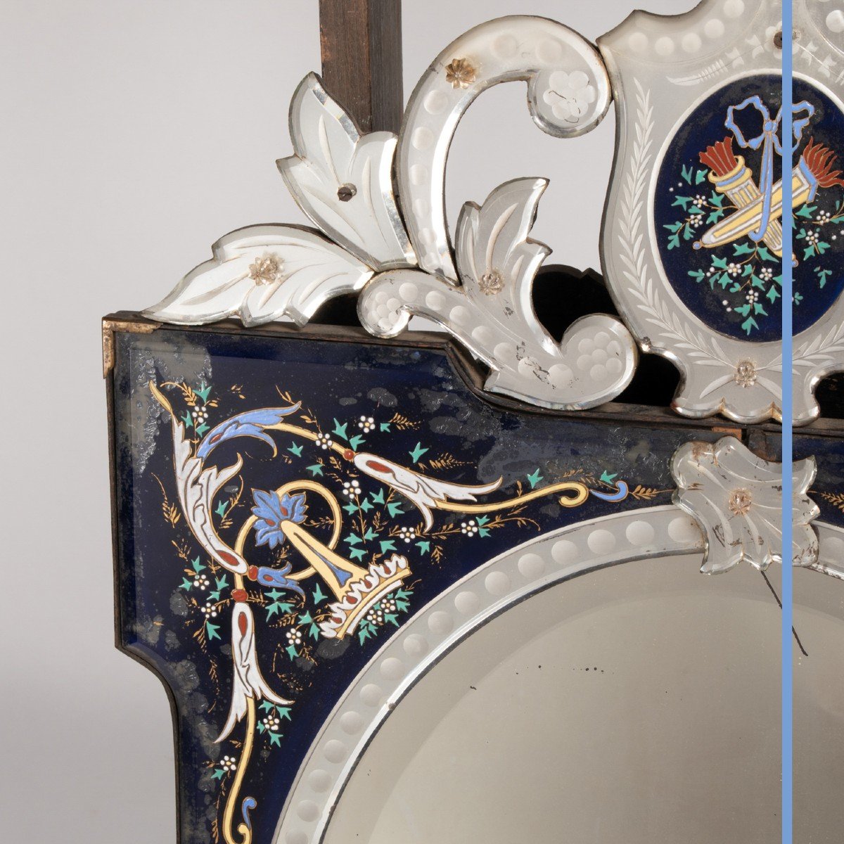 Miroir en verre de Venise, Murano, fin XIXe-photo-2