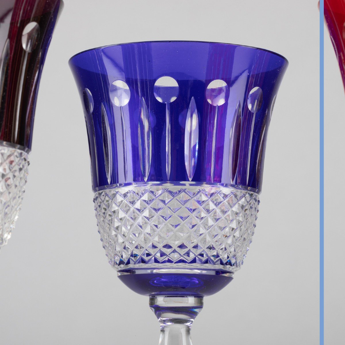 Série de verres en  cristal de Lorraine dans leur coffret, XXe-photo-4