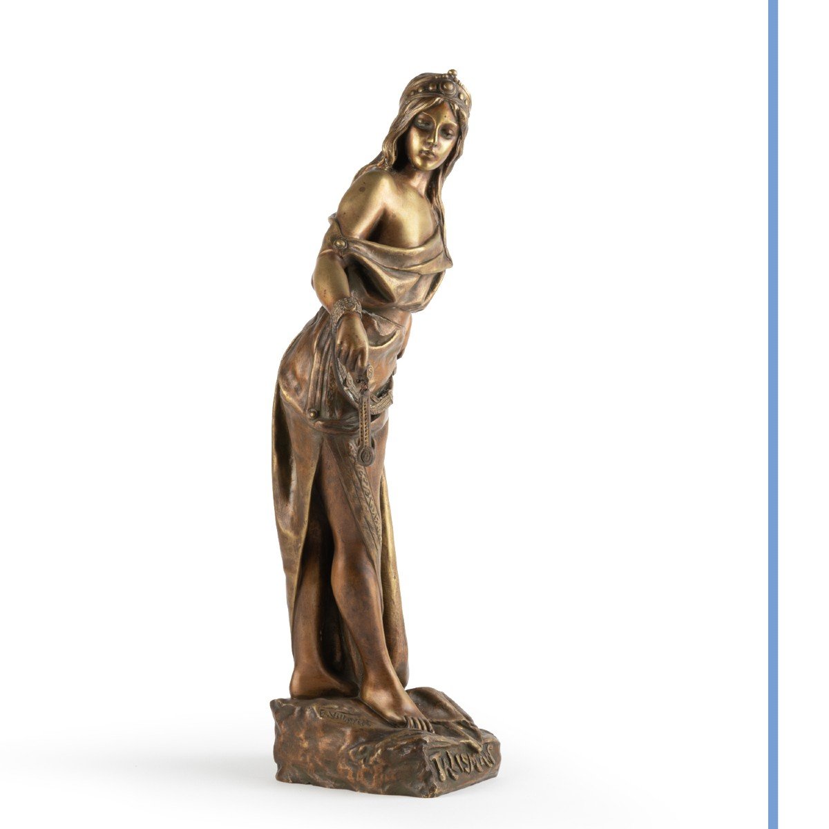 Emmanuel Villanis (1858-1914), Talisman, bronze patiné, XIXe-photo-2