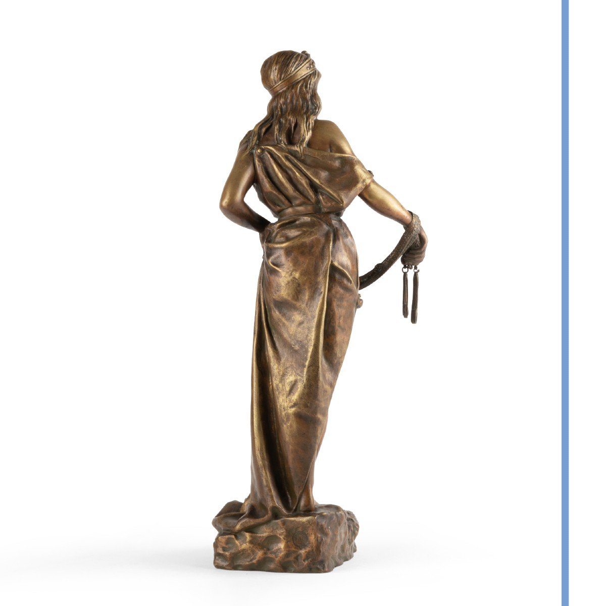 Emmanuel Villanis (1858-1914), Talisman, bronze patiné, XIXe-photo-3