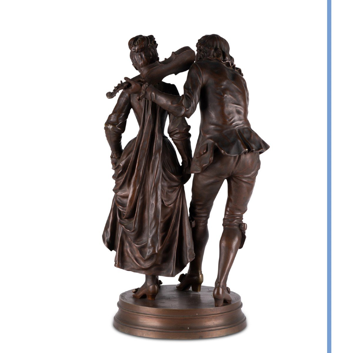 Adrien Etienne Gaudez (1845-1902), La leçon de danse, bronze, XIXe-photo-4