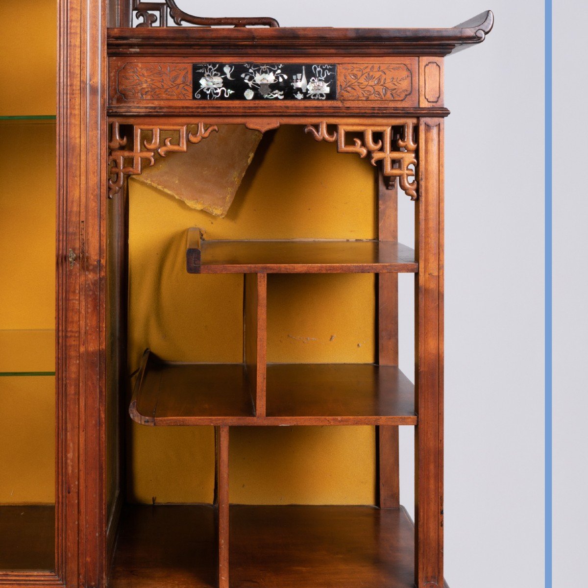Attribué à Gabriel Viardot (1830-1904), cabinet de collectionneur de style japonisant, XIXe-photo-5